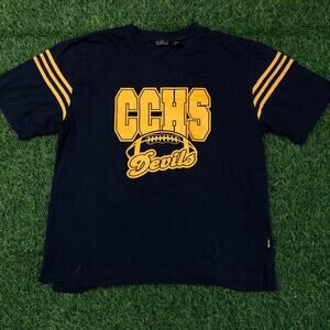 Navy CCHS Devils Football Graphic Number Tee